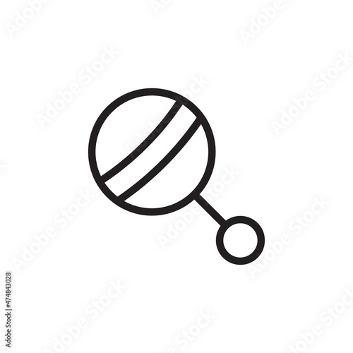 Rattle  icon in vector. Logotype