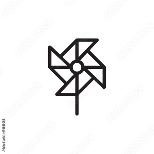 Pinwheel Fan icon in vector. Logotype