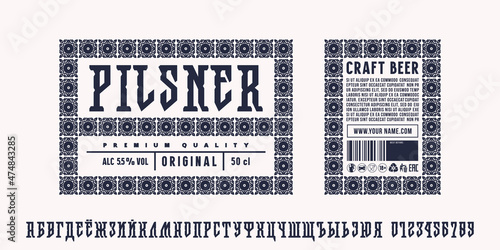 Cyrillic serif font in viking style
