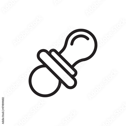 Nipple icon in vector. Logotype