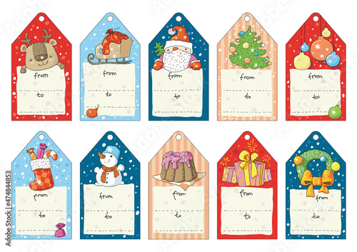 Christmas printable gift tags set