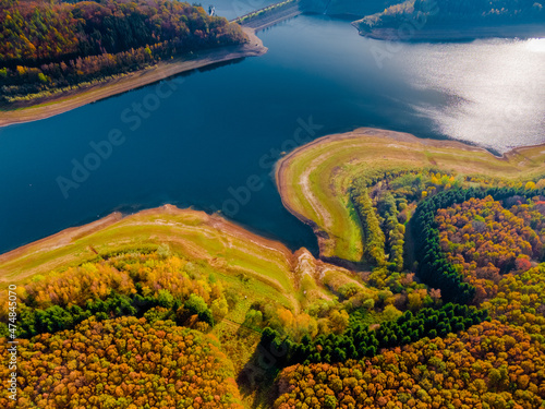 autum forest aerial photo