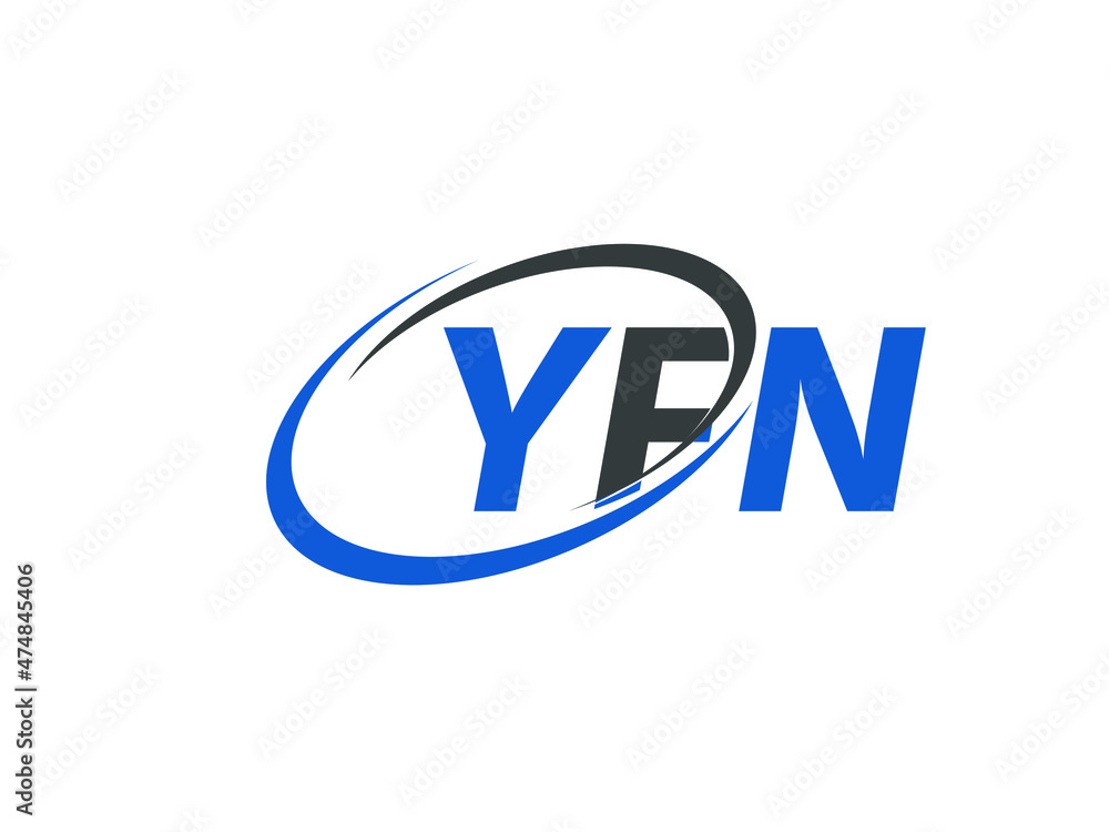 YFN letter creative modern elegant swoosh logo design YFN letter creative modern elegant swoosh logo design