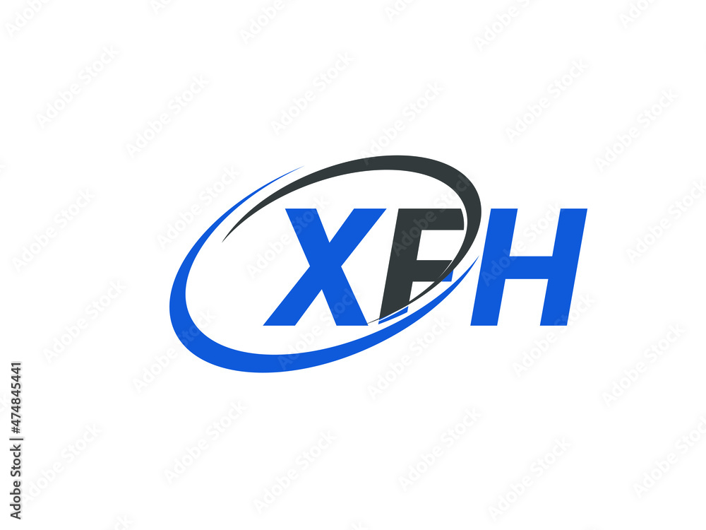 XFH letter creative modern elegant swoosh logo design XFH letter creative modern elegant swoosh logo design