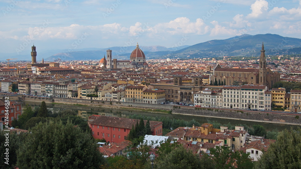 View of Florence from Piazzale Michelangelo, Italy, Europe
