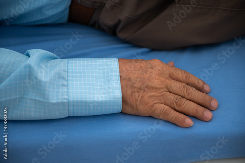 old senior patient man visit doctor at hospital to medical health care check, health insurance