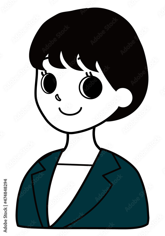 笑顔のスーツを着た女性会社員 笑顔のスーツを着た女性会社員