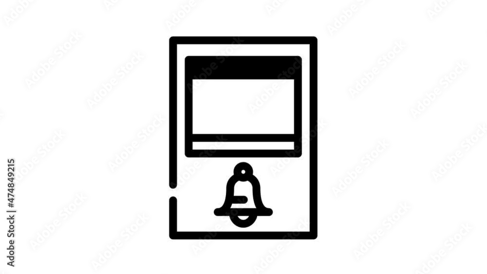 sos button animated line icon sos button sign. isolated on white background sos button animated line icon sos button sign. isolated on white background