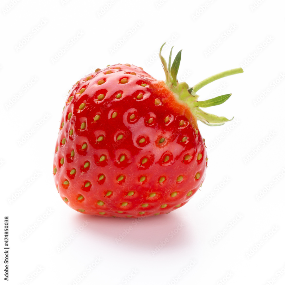 Fresh strawberries closeup on a white background. Isolated - Image Fresh strawberries closeup on a white background. Isolated - Image