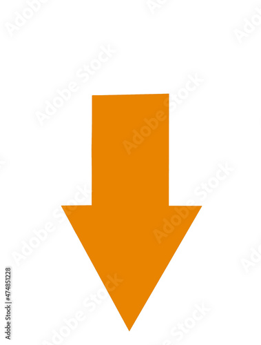 Orange arrow down