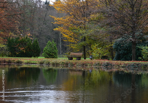 Herbst Landschaft im Park Halifax in Soltau, Niedersachsen