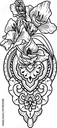 tattoo design mandala flower