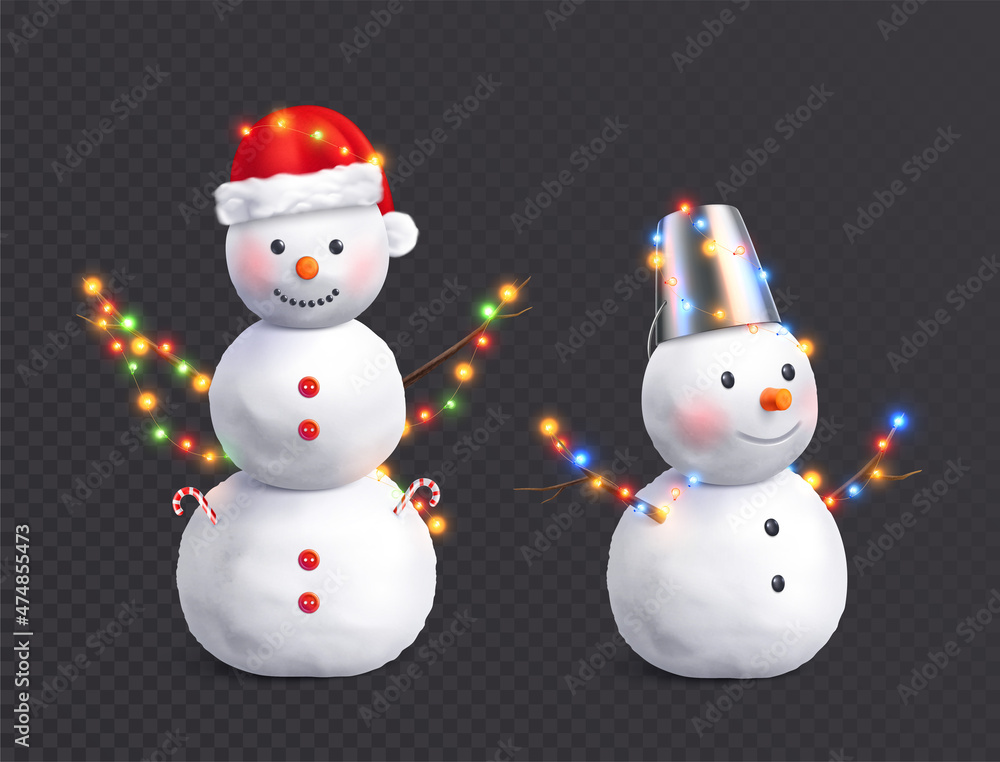 Snowman transparent realistic Snowman transparent realistic