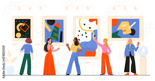 Exhibition Flat Illustration
