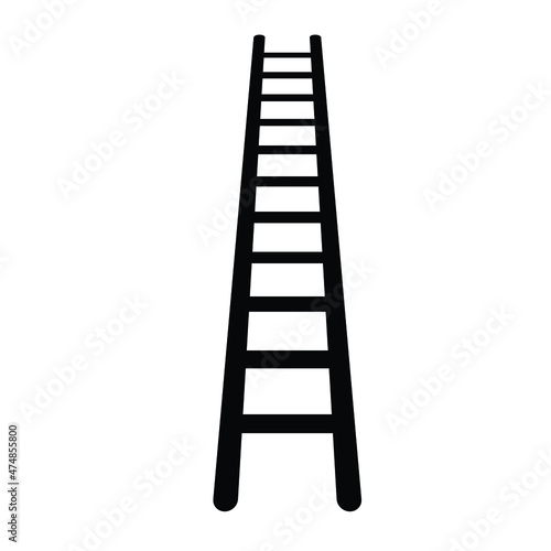 step ladder icon, ladder icon in trendy flat style