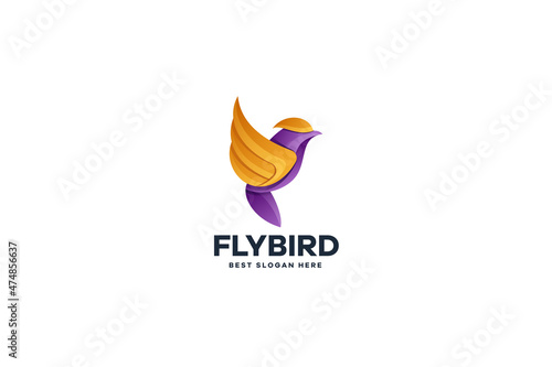 Fly Bird Gradient Logo