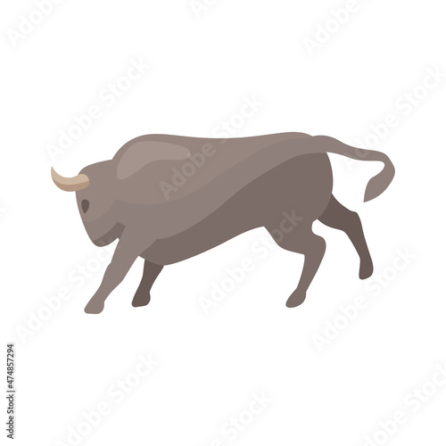 Running Bull Fight Composition