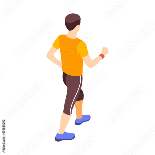 Male Jogging Training Composition