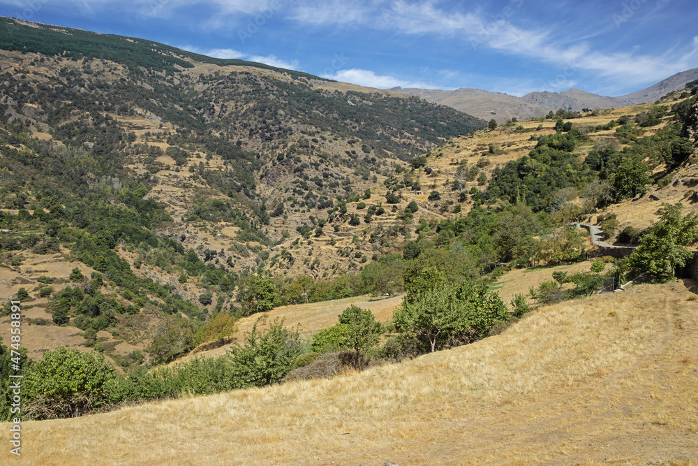 The upper part of the Poqueira gorge, seen from Capileira