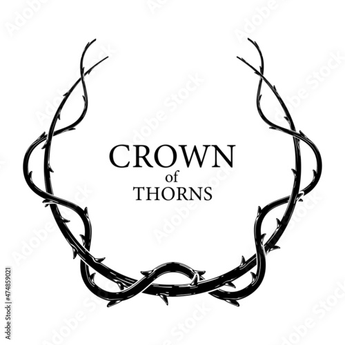 Silhouette of crown of thorns.