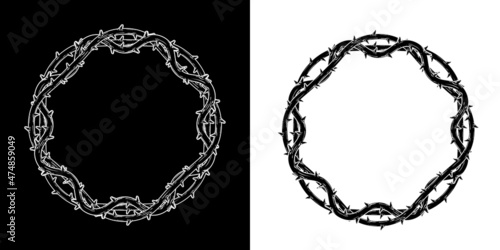 Christian symbol church logo crown of thorns.