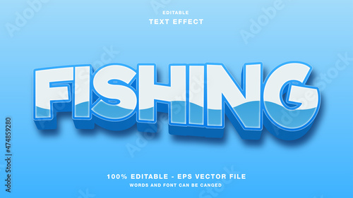 Fishing Game 3D Text Effect Editable