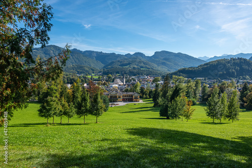View on Imperial Villa in Bad Ischl and city, Austria