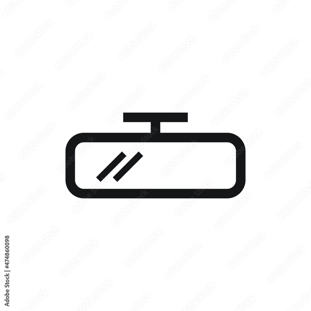 Rear view mirror icon design vector illustration Rear view mirror icon design vector illustration