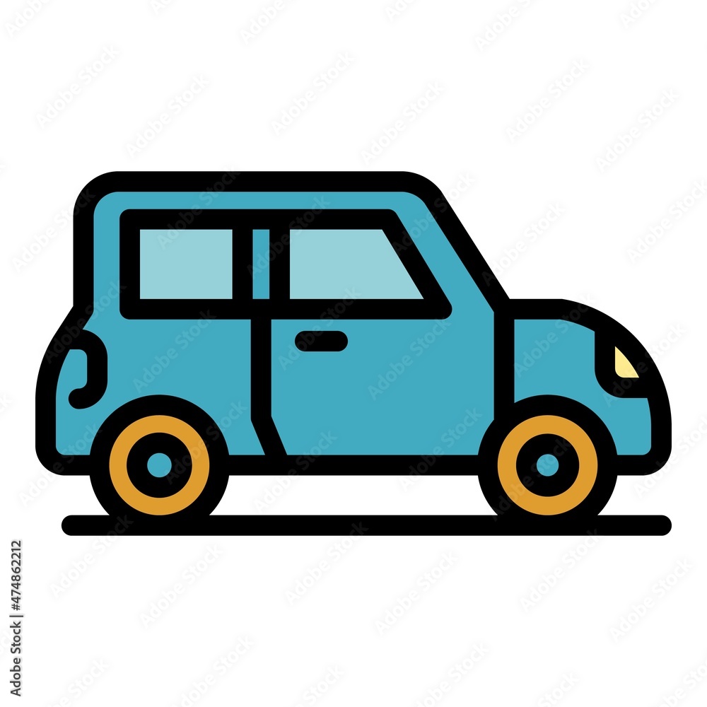 Auto vehicle icon. Outline auto vehicle vector icon color flat isolated Auto vehicle icon. Outline auto vehicle vector icon color flat isolated