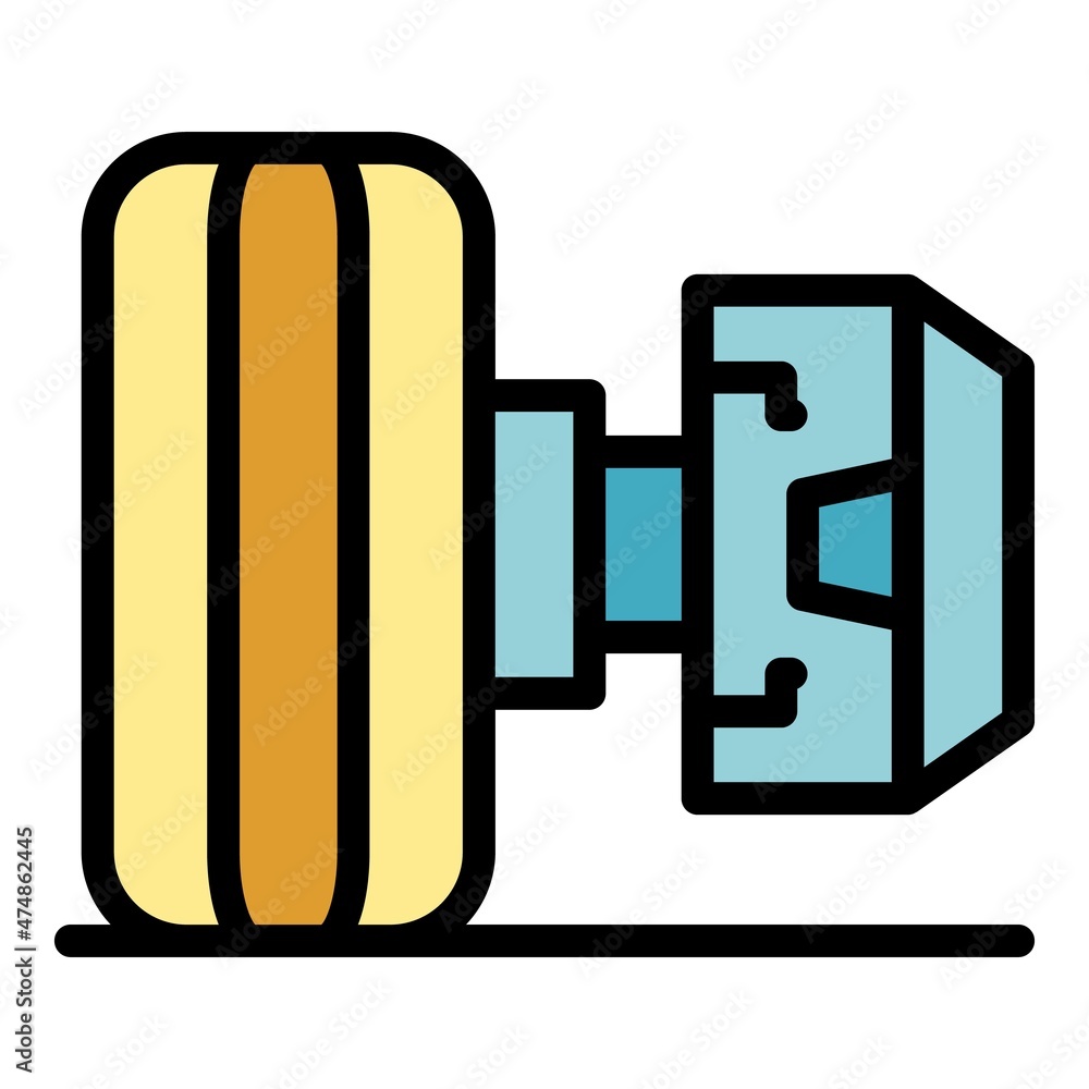 Car wheel icon. Outline car wheel vector icon color flat isolated Car wheel icon. Outline car wheel vector icon color flat isolated