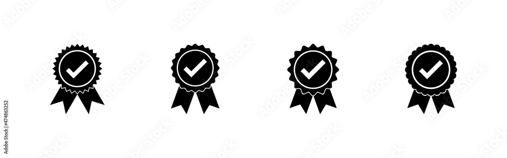 Approved icon set. Certified Medal Icon Approved icon set. Certified Medal Icon
