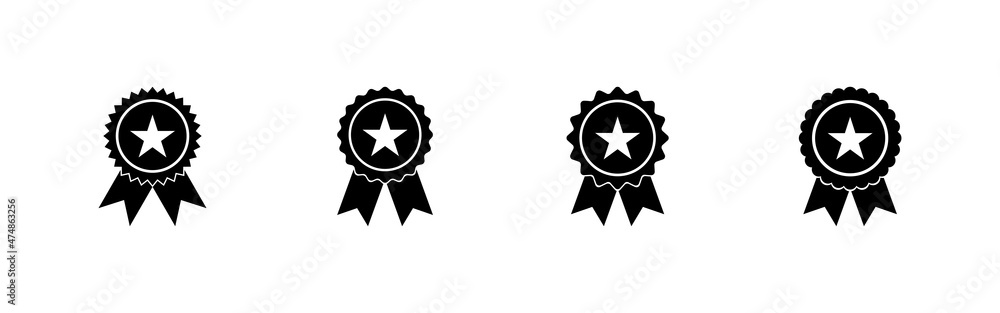 Badge icon set. Awards icon vector. Achieve sign and symbols Badge icon set. Awards icon vector. Achieve sign and symbols