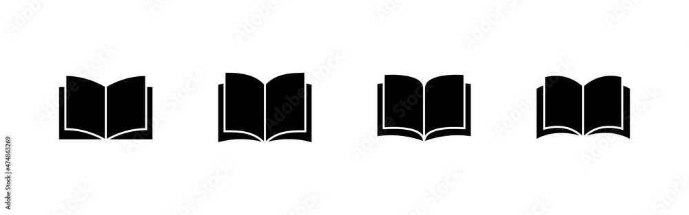 Book icons set. open book sign and symbol. ebook icon Book icons set. open book sign and symbol. ebook icon