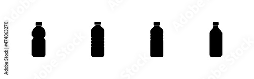 Bottle icons set. bottle sign and symbol