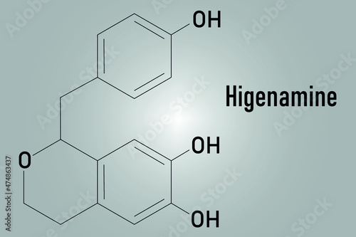 Higenamine herbal molecule. Present in some fat burner food supplements. Skeletal formula.