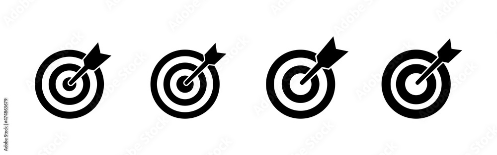 Target icons set. goal icon vector. target marketing sign and symbol Target icons set. goal icon vector. target marketing sign and symbol