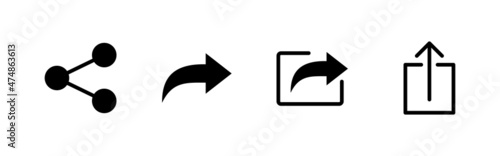 Share icons set. Sharing sign and symbol