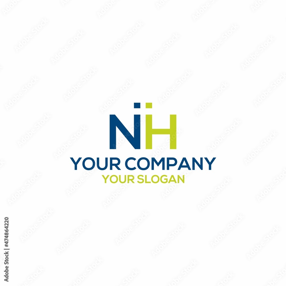 Fototapeta premium NH Church Logo Design Vector