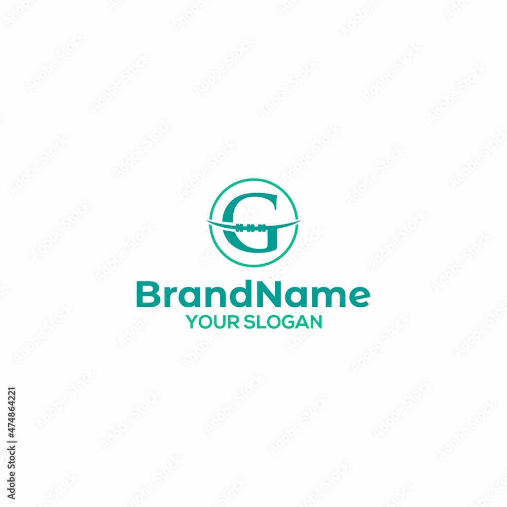 G Braces Logo Design Vector