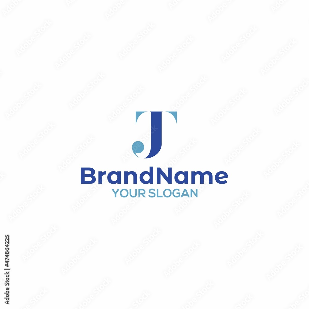 Simple Initial TJ Logo Design Simple Initial TJ Logo Design
