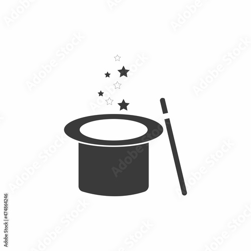 Wand Magic hat icon vector template