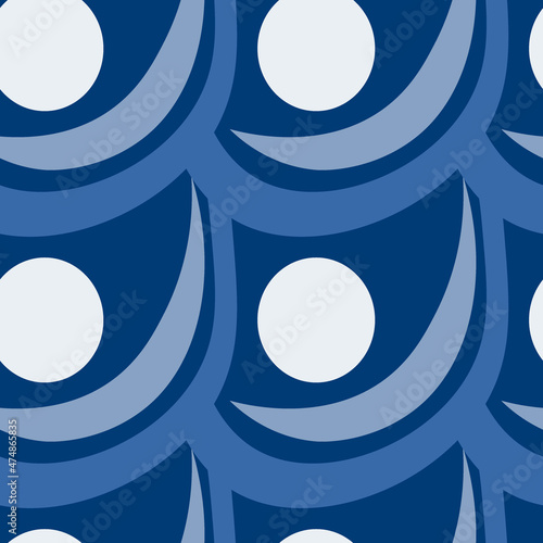 Illustration A seamless pattern on a square background - the scales of a fish, mermaid or dragon. Design element