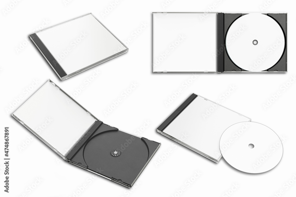 Blank CD and CD case mock up set. Clipping path included for easy  selection. cd dvd cover album design template mockup isolated on white  background. 3d rendering. Stock Illustration | Adobe Stock
