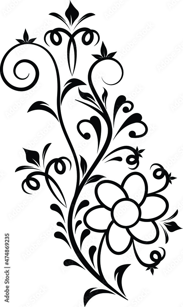 floral design vector. Vector branch with spring flowers. Realistic fruit tree branch. Detailed hand drawn clip art element isolated on dark background for your design, postcards, advertising. floral design vector. Vector branch with spring flowers. Realistic fruit tree branch. Detailed hand drawn clip art element isolated on dark background for your design, postcards, advertising.