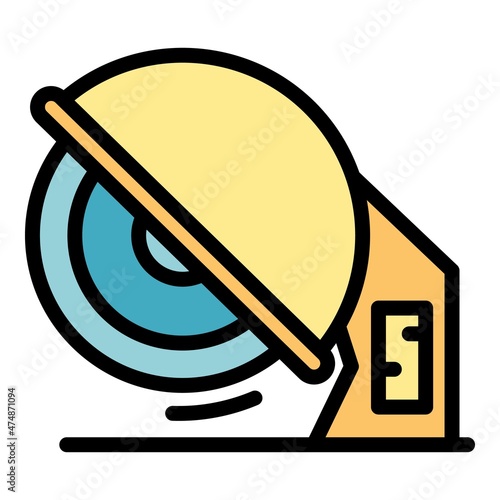 Sanding grinding machine icon. Outline sanding grinding machine vector icon color flat isolated