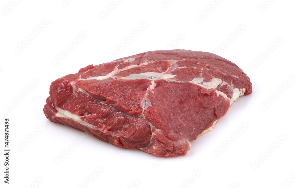 Fresh piece of beef isolated on white background Fresh piece of beef isolated on white background