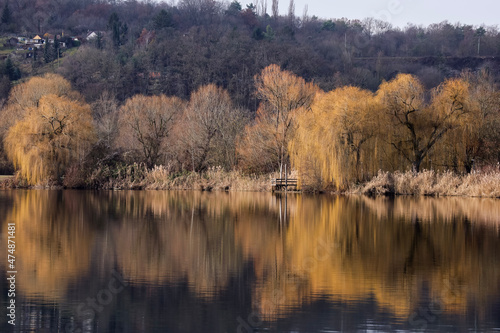 jezioro jesienią