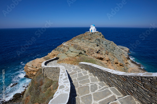 The Church of Seven Martyrs in Kastro, Sifnos, Cyclades Islands, Greece photo