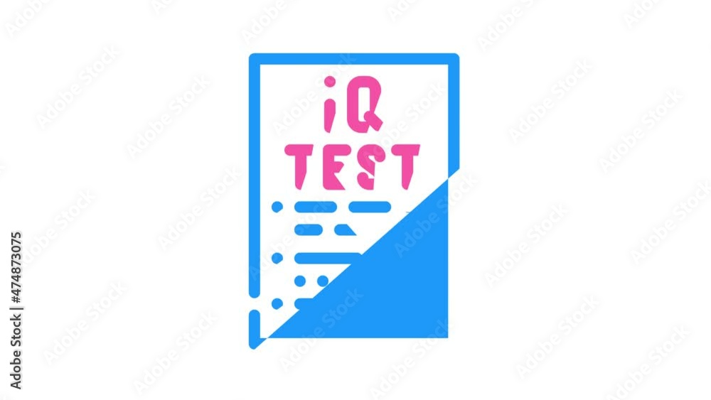 iq test animated color icon iq test sign. isolated on white background iq test animated color icon iq test sign. isolated on white background