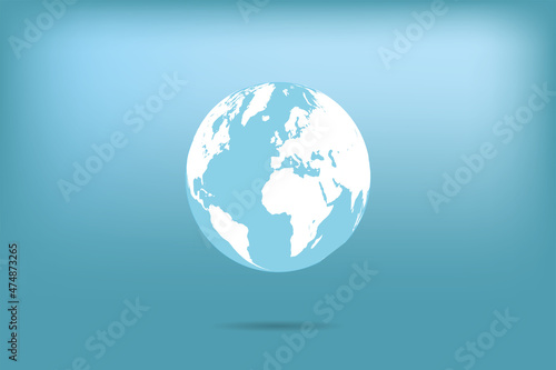 Colourful Globe Illustration. Green Globe. Happy Globe. Paceful Globe.